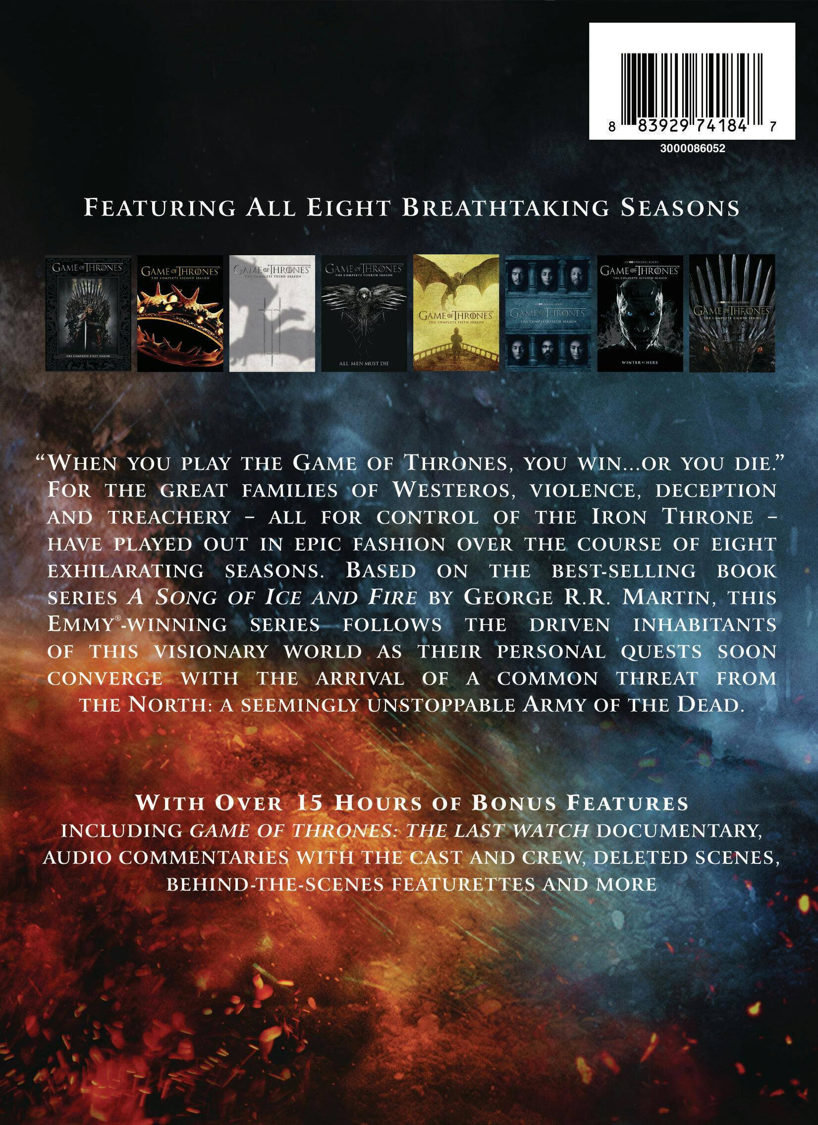 Angle. Game of Thrones: The Complete Series (Box Set) [DVD].