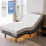 Renanim - SF Twin XL Adjustable Bed with Mattress - 10" Cooling Gel Hybrid Mattress, Massage, Zero Gravity Electric Bed - Gray