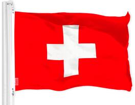 G128 - Switzerland (Swiss) Flag 150D Printed Polyester 3x5 Ft - Assorted Colors
