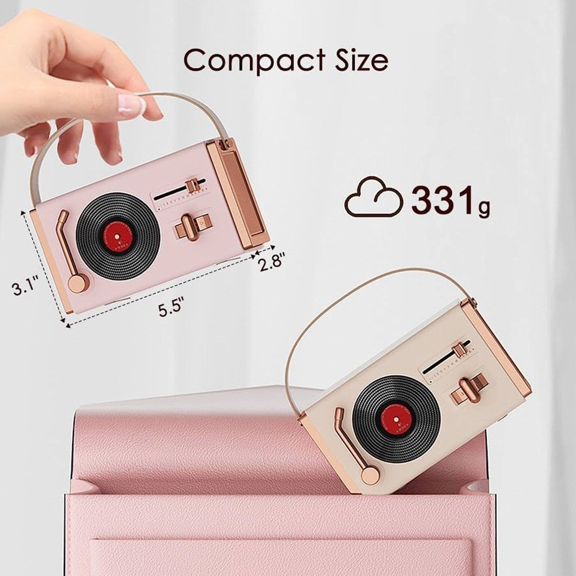 Compact Size  
331g  
3.1" x 5.5" x 2.8"