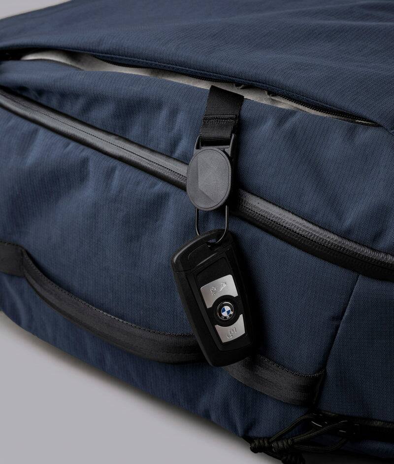 Alt View 6. ALPAKA - Traverse Backpack Laptop Backpack for Men, Backpack with Laptop Compartment (16"), Clamshell Travel Pack, Bottle Sleeve - Moonlight Blue Axoflux 400D Ripstop Nylon.