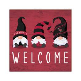 Fan Creations - Arizona Cardinals 10'' x 10'' Welcome Gnomes Sign - Multicolor