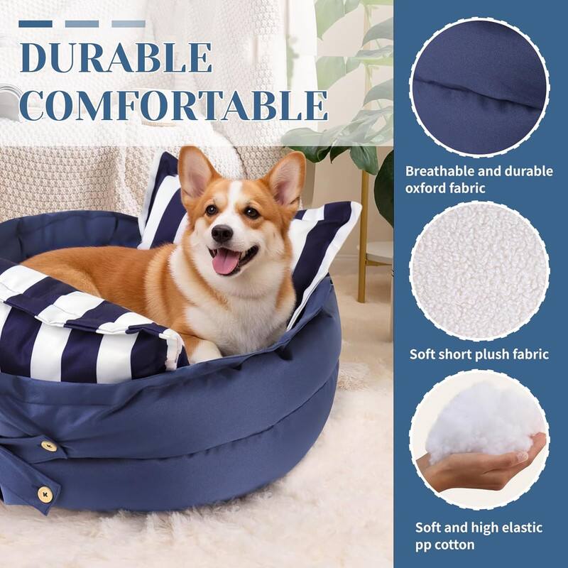 DURABLE COMFORTABLE
Breathable and durable oxford fabric
Soft short plush fabric
Soft and high elastic pp cotton