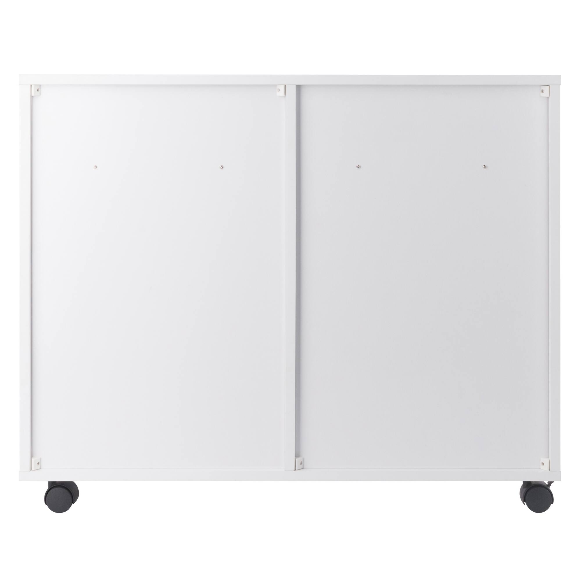 Alt View 5. Winsome Wood - Halifax Bins & Drawers Multi-Storage Wide Mobile Cabinet - White.