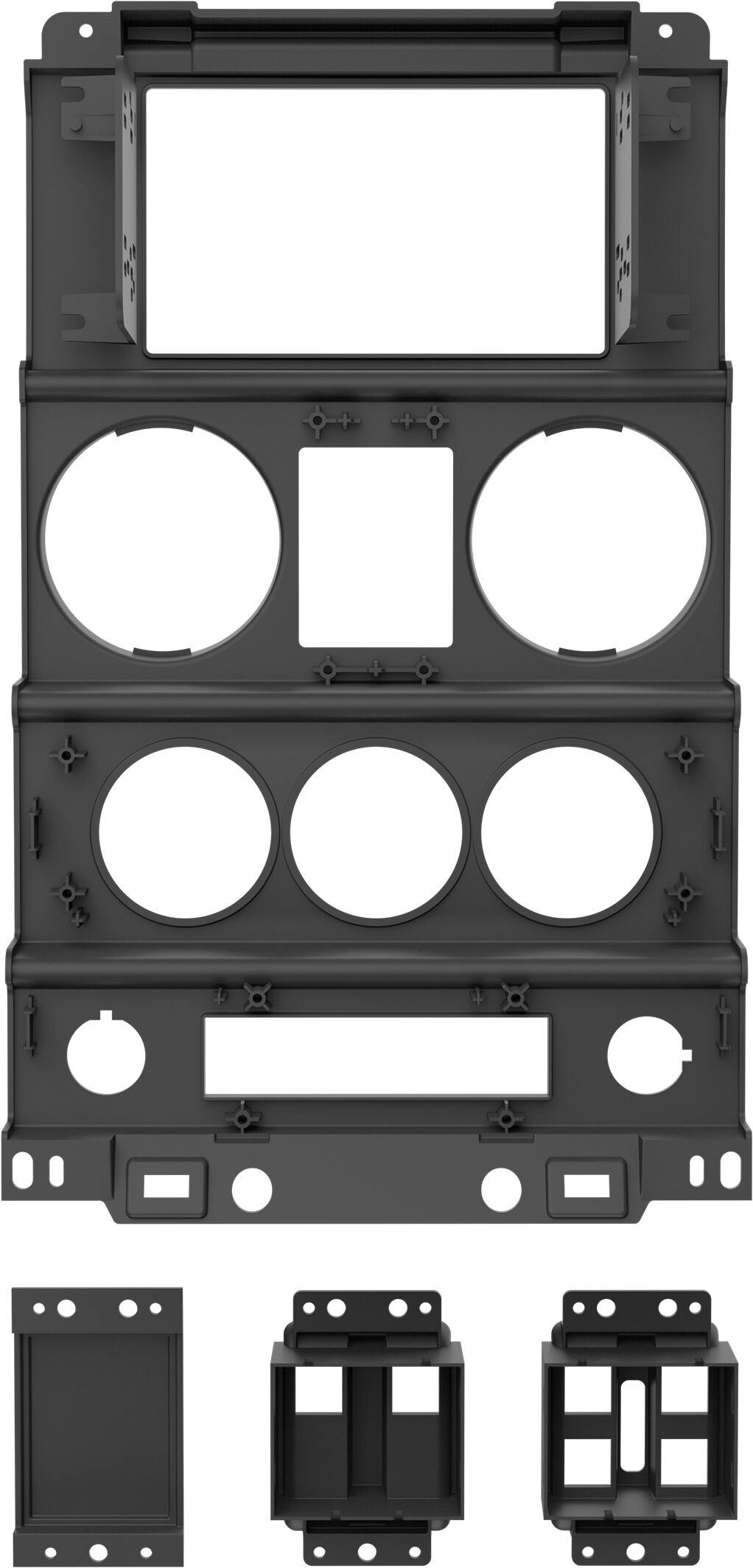 Back. Metra - Metra Full Dash Replacement Radio Installation Kit for 2007–2010 Jeep Wrangler JK Vehicles - Black.