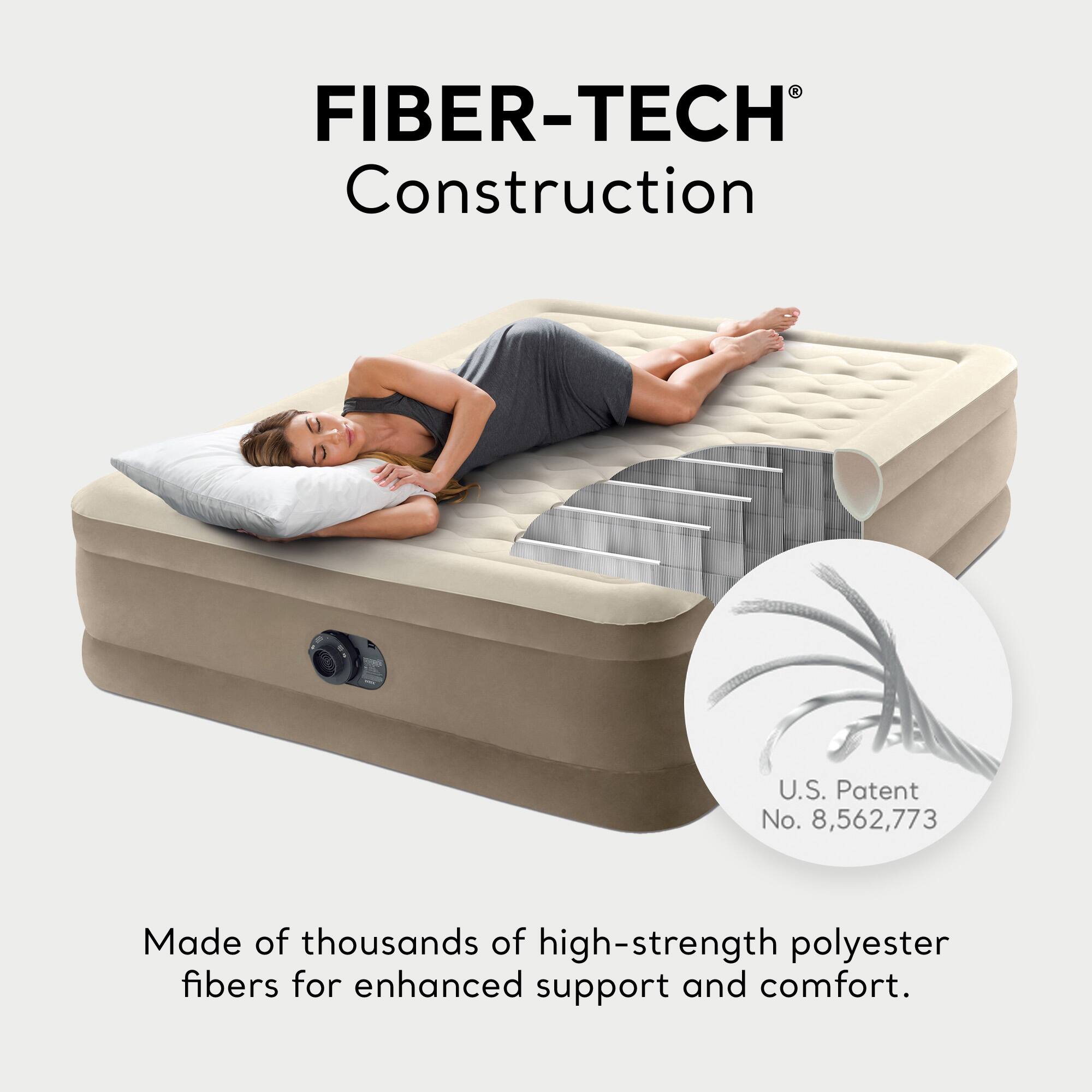 FIBER-TECH® Construction

Made of thousands of high-strength polyester fibers for enhanced support and comfort.

U.S. Patent No. 8,562,773