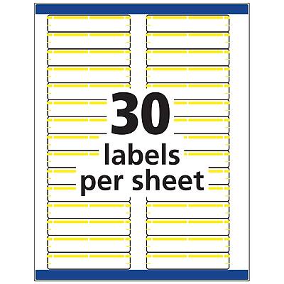30 labels per sheet
