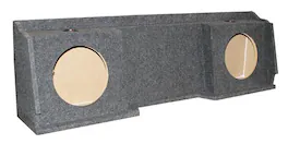 QPower - Dual 12" Sub Box for Chevy Silverado & GMC Sierra XCab Classic 1999-2006 - Charcoal Gray