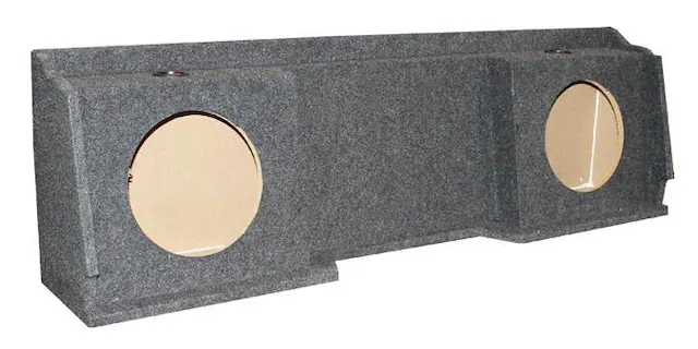 Front. QPower - QPower Dual 12" Sub Box for Chevy Silverado & GMC Sierra XCab Classic 1999-2006 - Charcoal Gray.