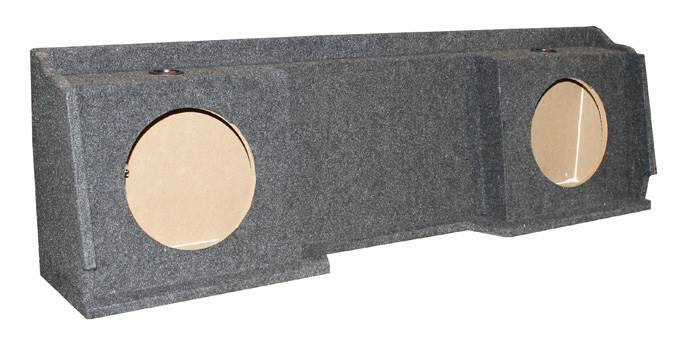 Front. QPower - Q Power GMC Chevy Silverado Ext Cab '99-06 Dual Underseat Two 12" Subwoofer Box - Charcoal Gray.