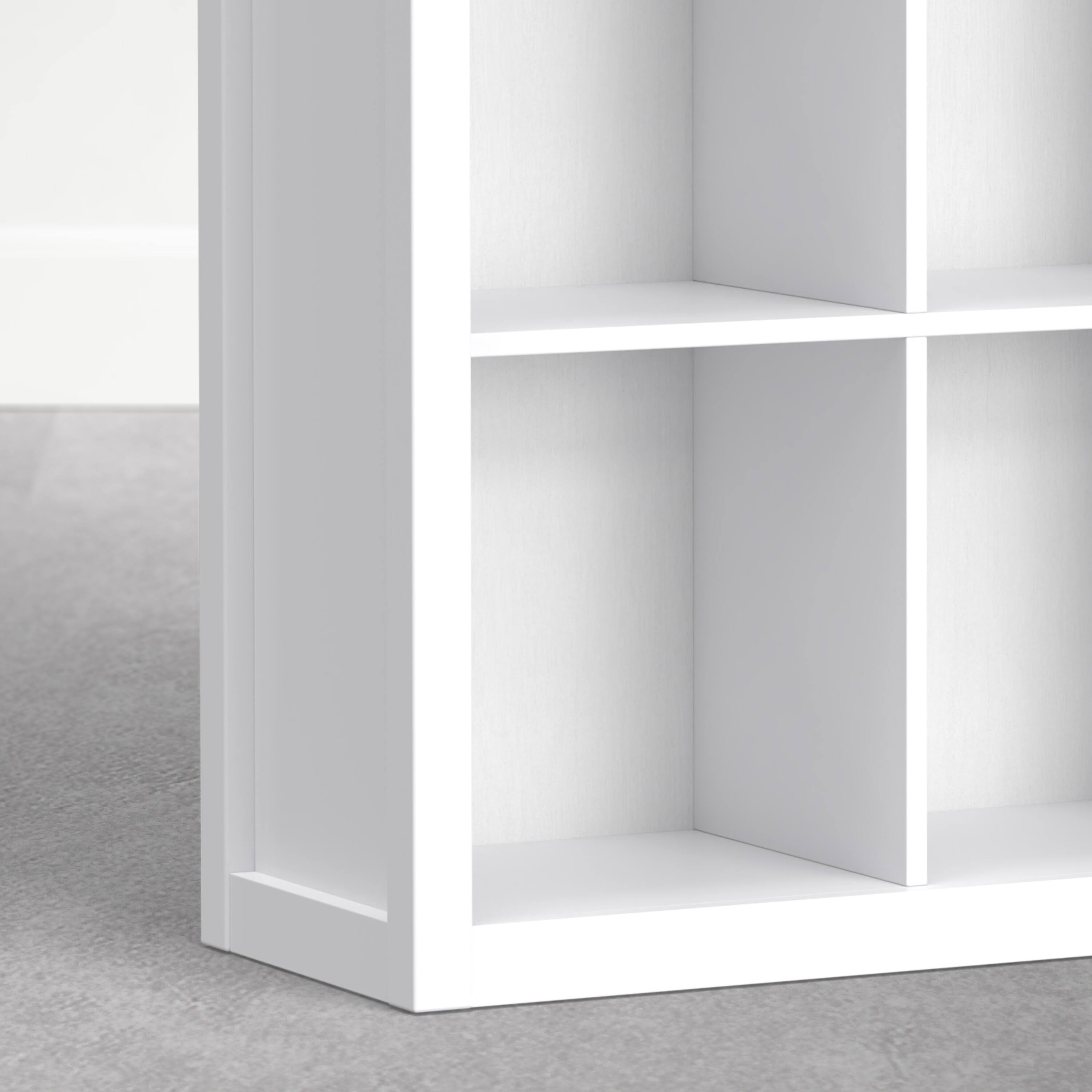 Alt View 3. Simpli Home - Artisan 45 inch Tall Solid Wood 9-Cube Bookcase, Chantilly White - Chantilly White.