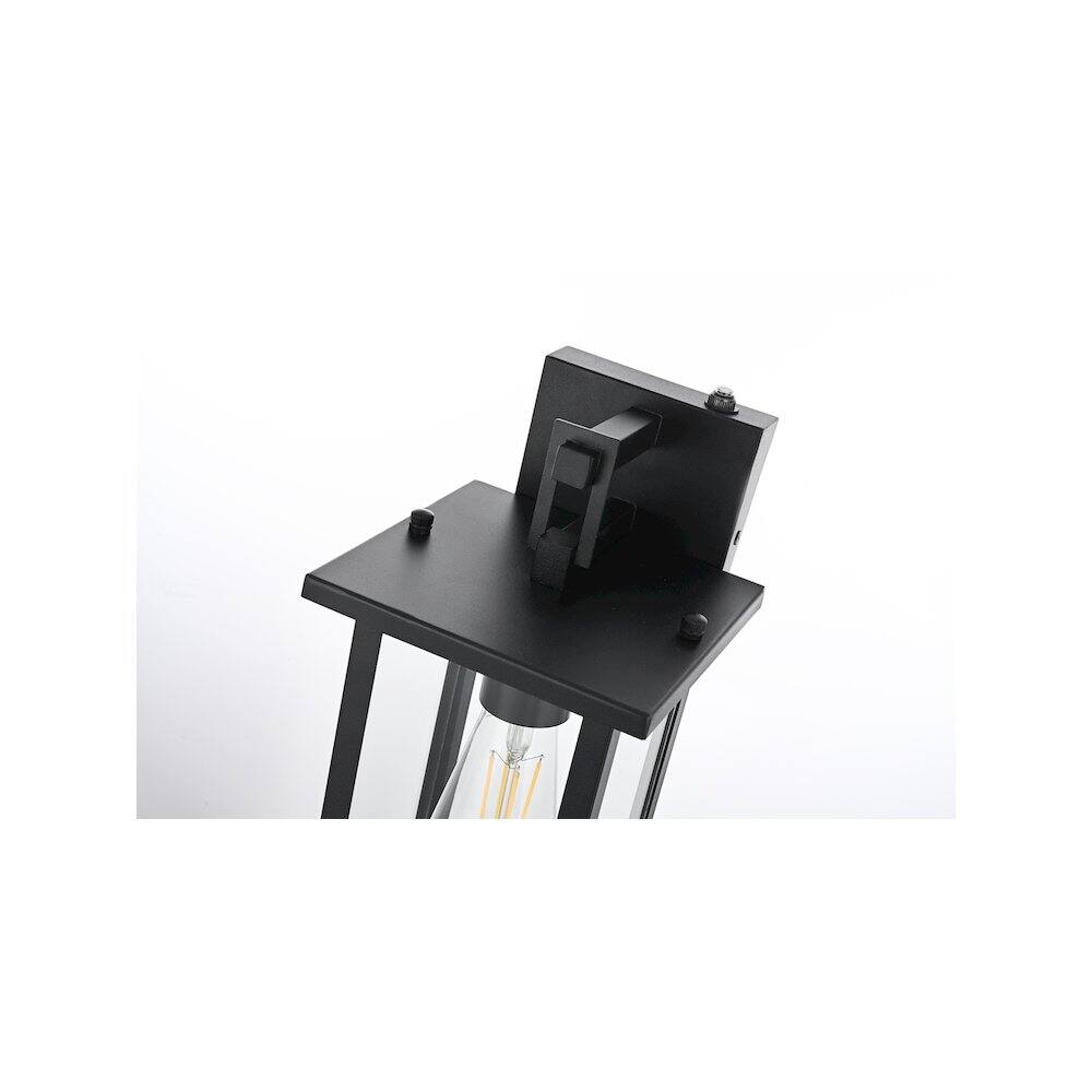Alt View 3. Elegant Lighting - Venango 7 inch Outdoor Pendant in Black - Black.