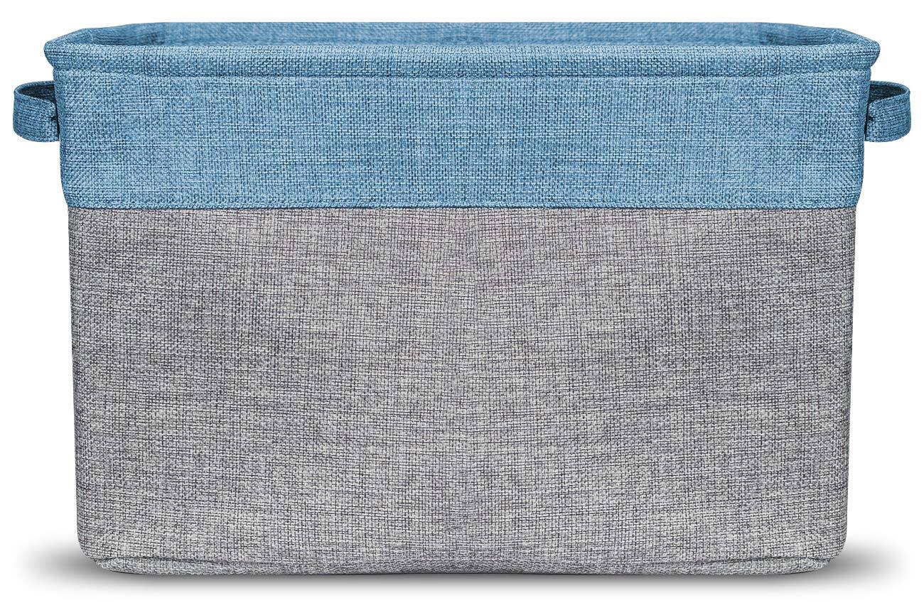 Alt View 4. Sorbus - Sorbus Cubby Storage Organizer 15 Inch - Big Sturdy Collapsible Storage Bins with Dual Handles - Foldable Baskets - Aqua.