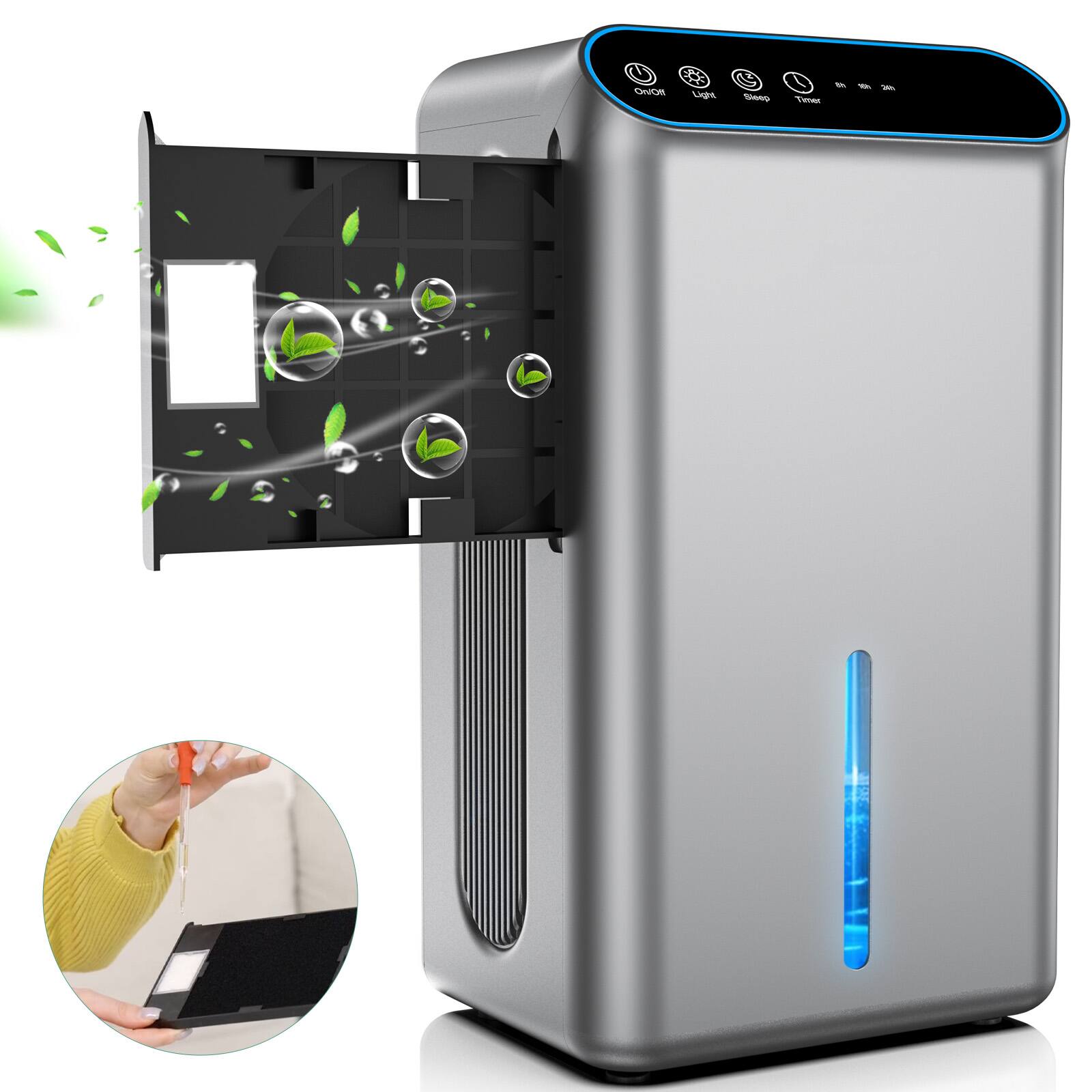 ON/OFF - Lights - Silence - Timer - 30% - 50% - 100%