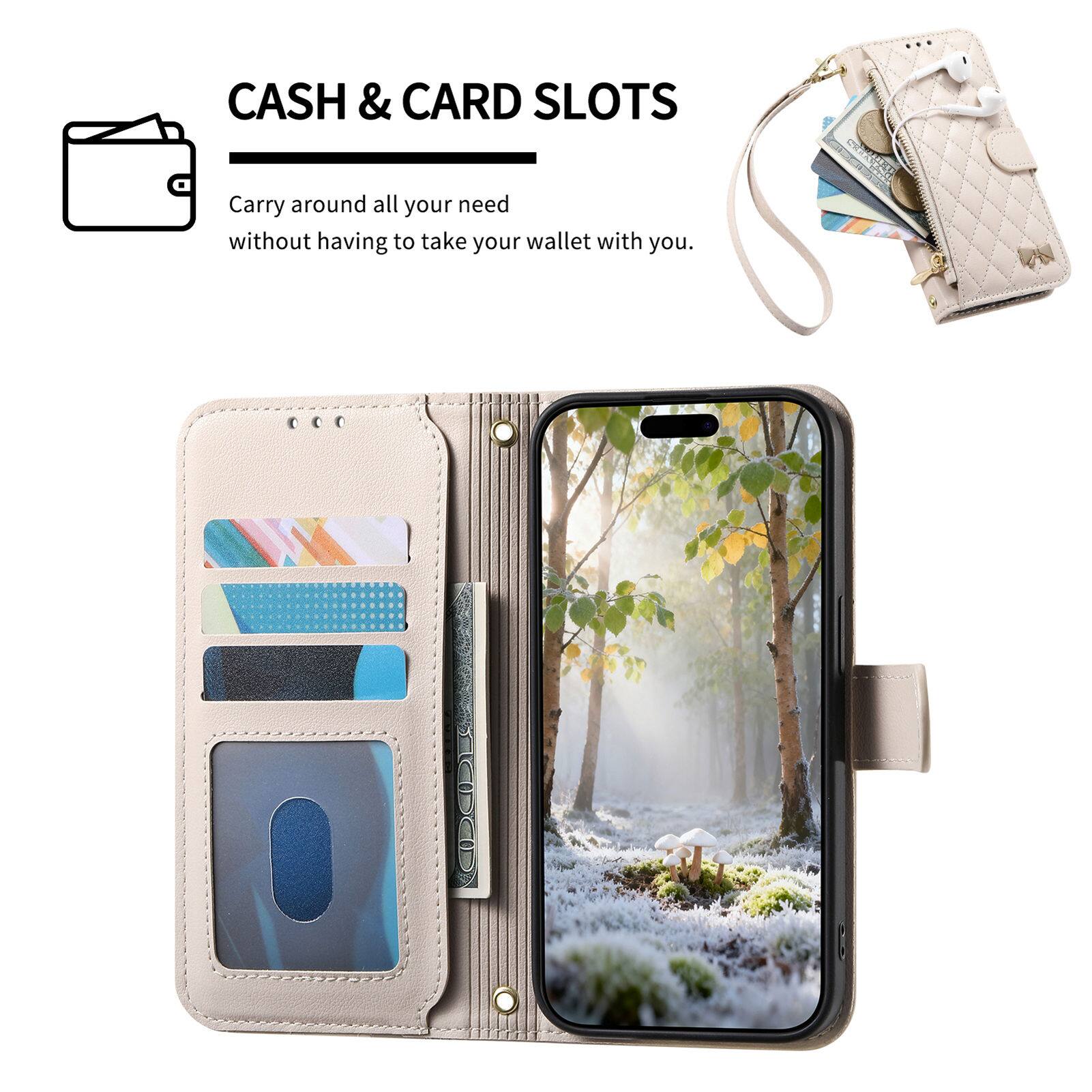 CASH & CARD SLOTS  
Carry around all your need without having to take your wallet with you.