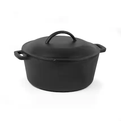 Front. Commercial Chef - COMMERCIAL CHEF 5 Quart Dutch Oven - Black.
