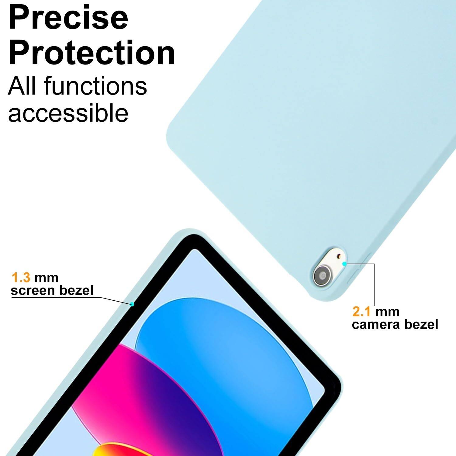 Precise Protection  
All functions accessible  
1.3 mm screen bezel  
2.1 mm camera bezel