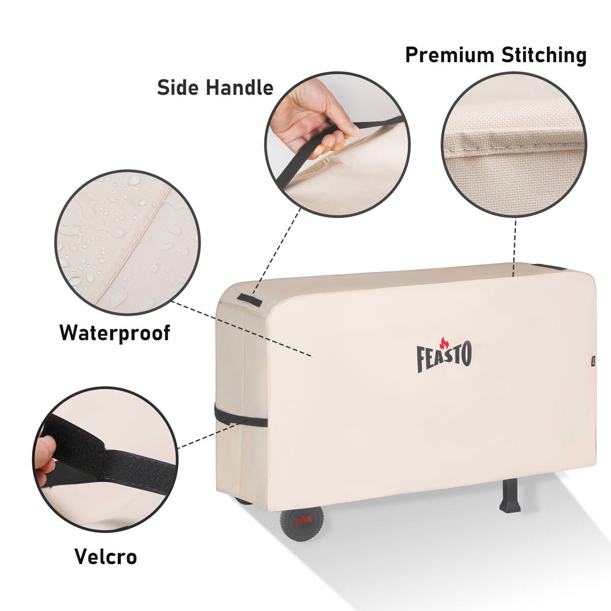 - Side Handle
- Premium Stitching
- Waterproof
- Velcro