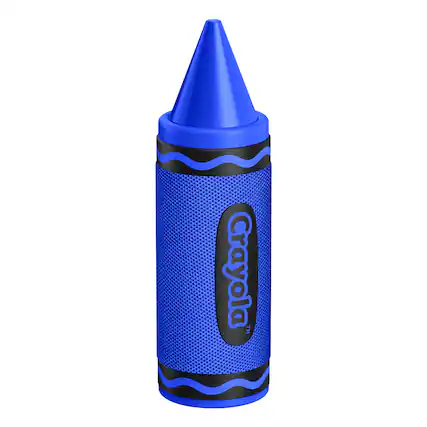 Front. Crayola - Portable Bluetooth Crayon Speaker with FM Radio CBT450 - Blue.