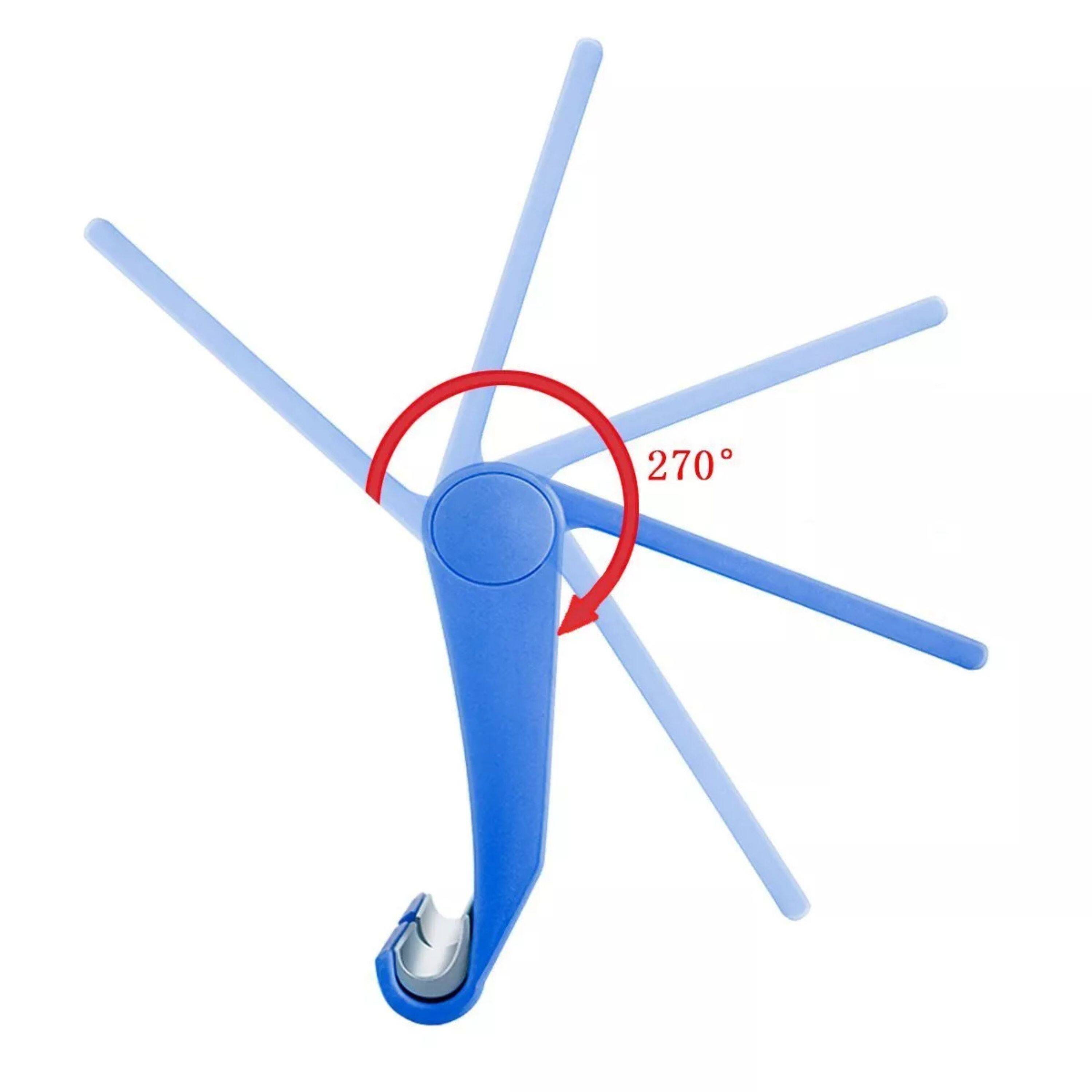 Angle. Kitcheniva - Universal Foldable Cell Phone Desk Stand - Blue.