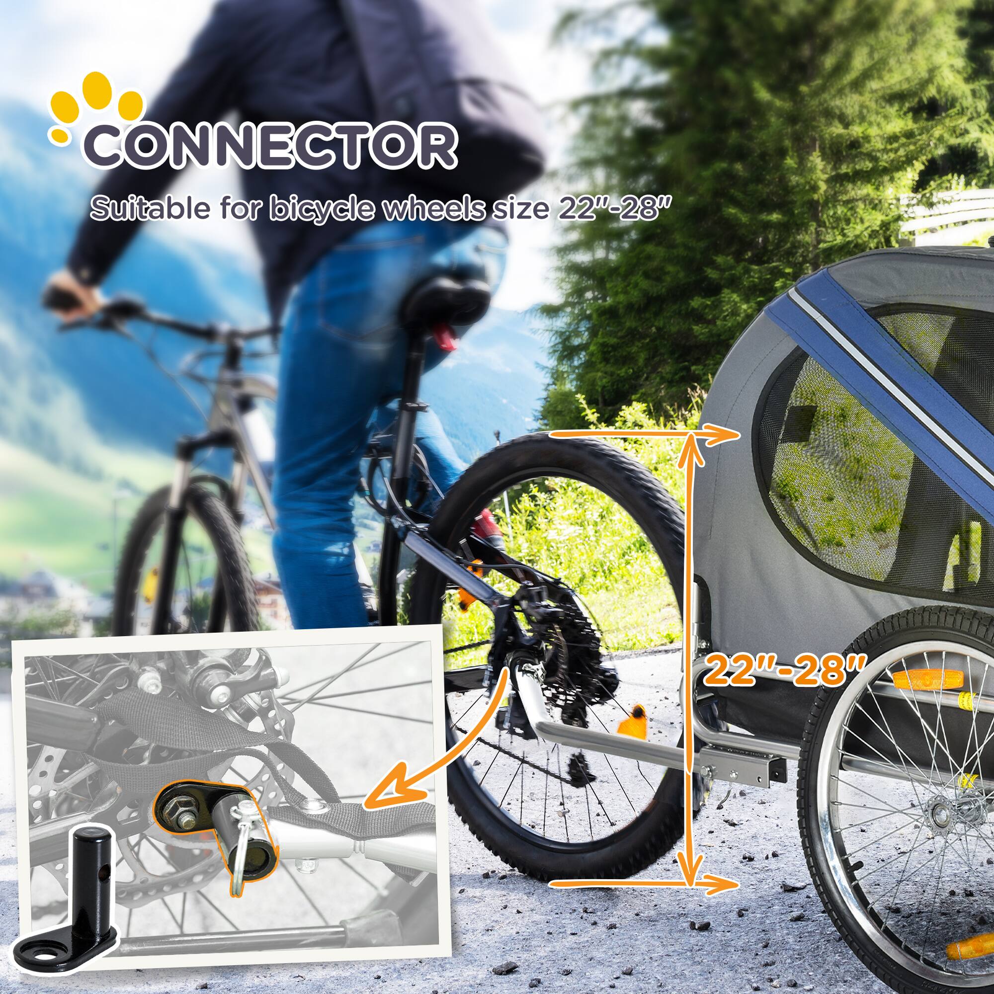 CONNECTOR  
Suitable for bicycle wheels size 22"-28"