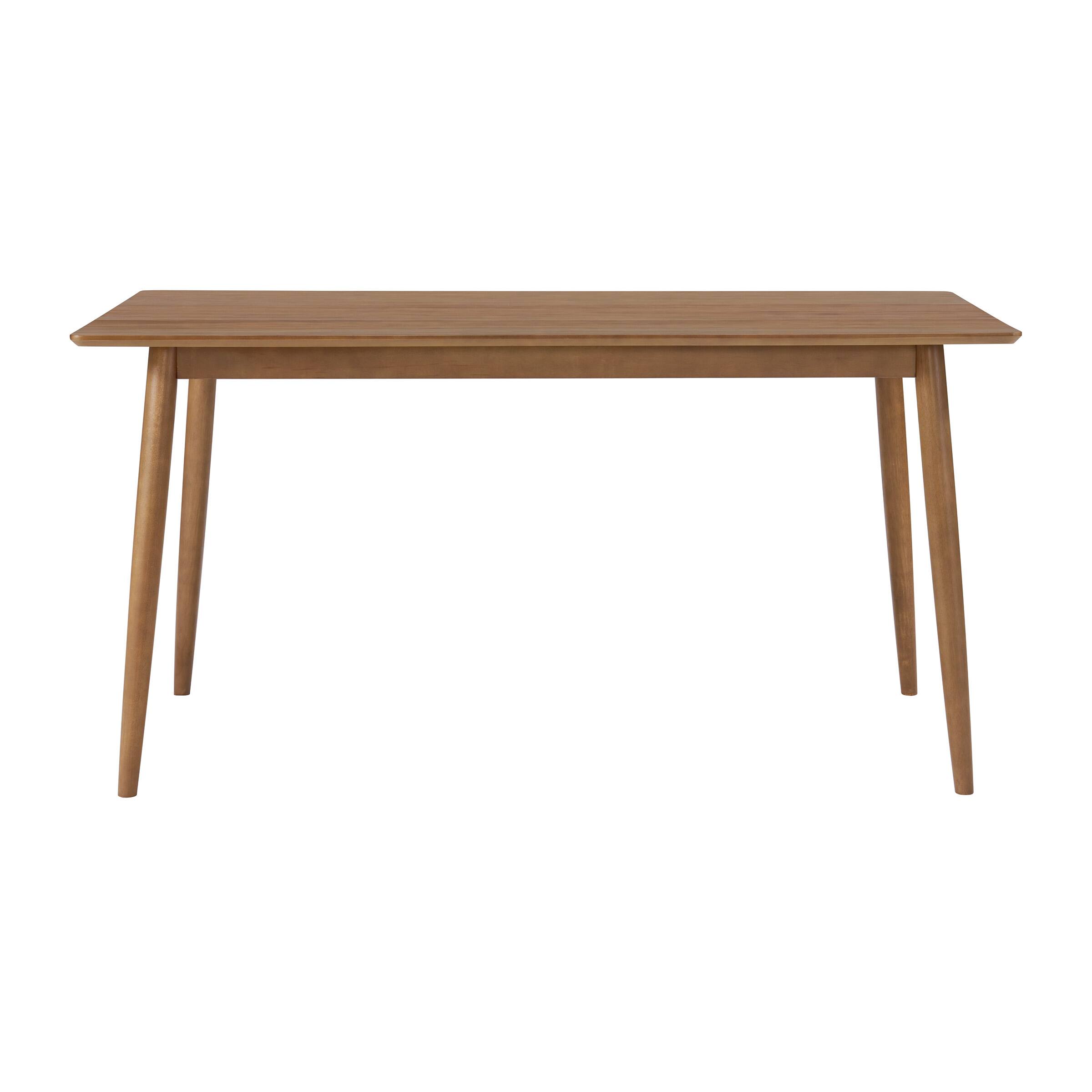 Angle. Alaterre Furniture - 59 in. Wood Mid Century Modern Dining Table - Warm Pecan.