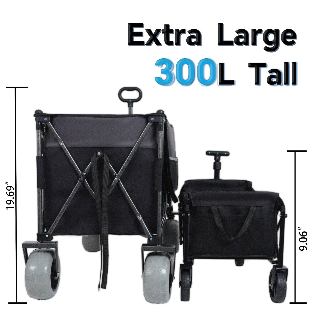 Extra Large 300L Tall

19.69" 
9.06"
