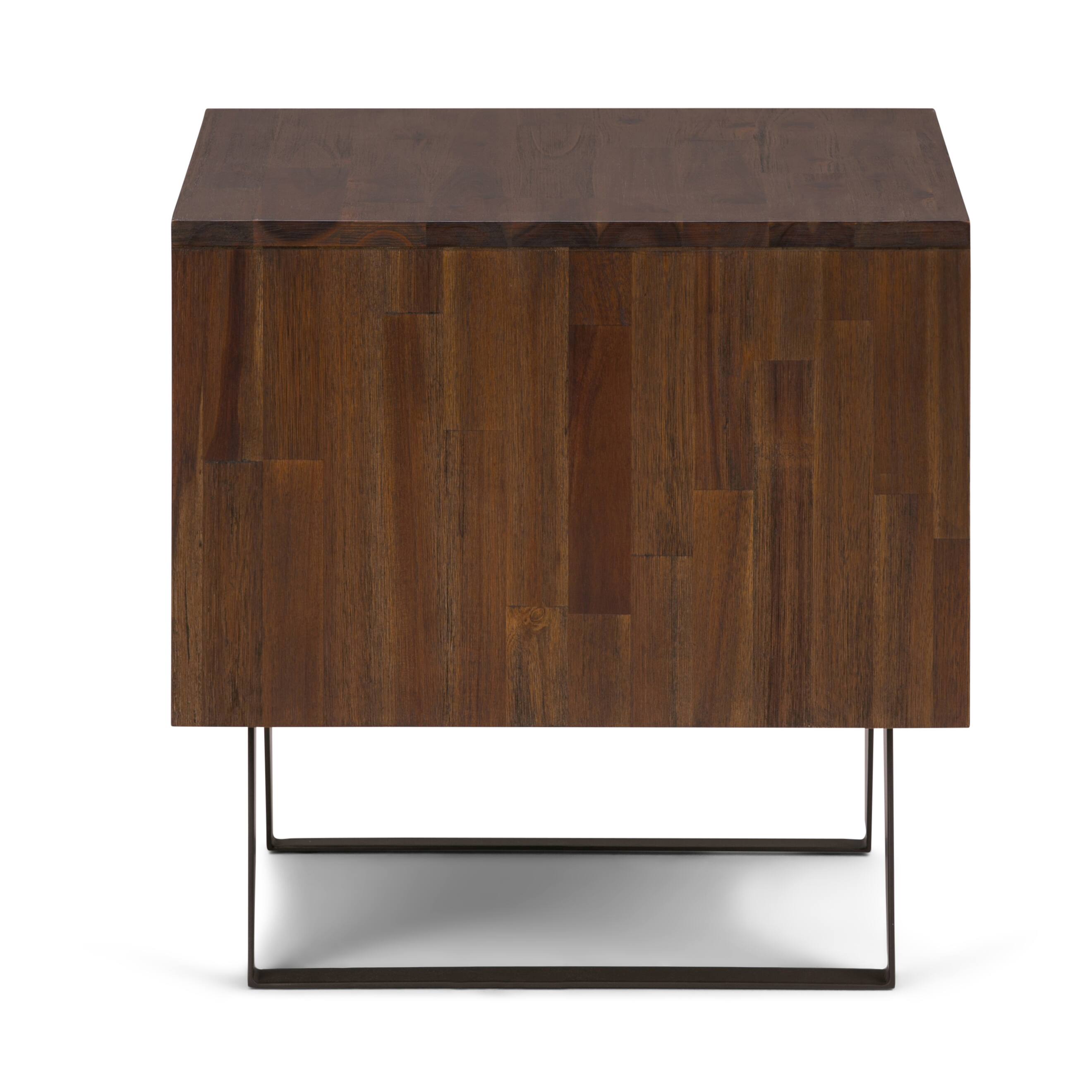 Alt View 15. Simpli Home - Lowry End Table - Distressed Charcoal Brown.