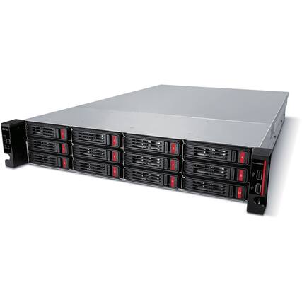 Front. Buffalo - BUFFALO TeraStation 51220RH 12-Bay Secure Business 2U NAS 96TB (12x8TB) w/ Hard Drives Included - Annapurna Labs Alpine - Black.