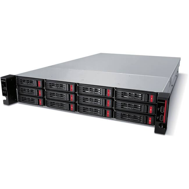 Front. Buffalo - BUFFALO TeraStation 51220RH 12-Bay Secure Business 2U NAS 96TB (12x8TB) w/ Hard Drives Included - Annapurna Labs Alpine - Black.
