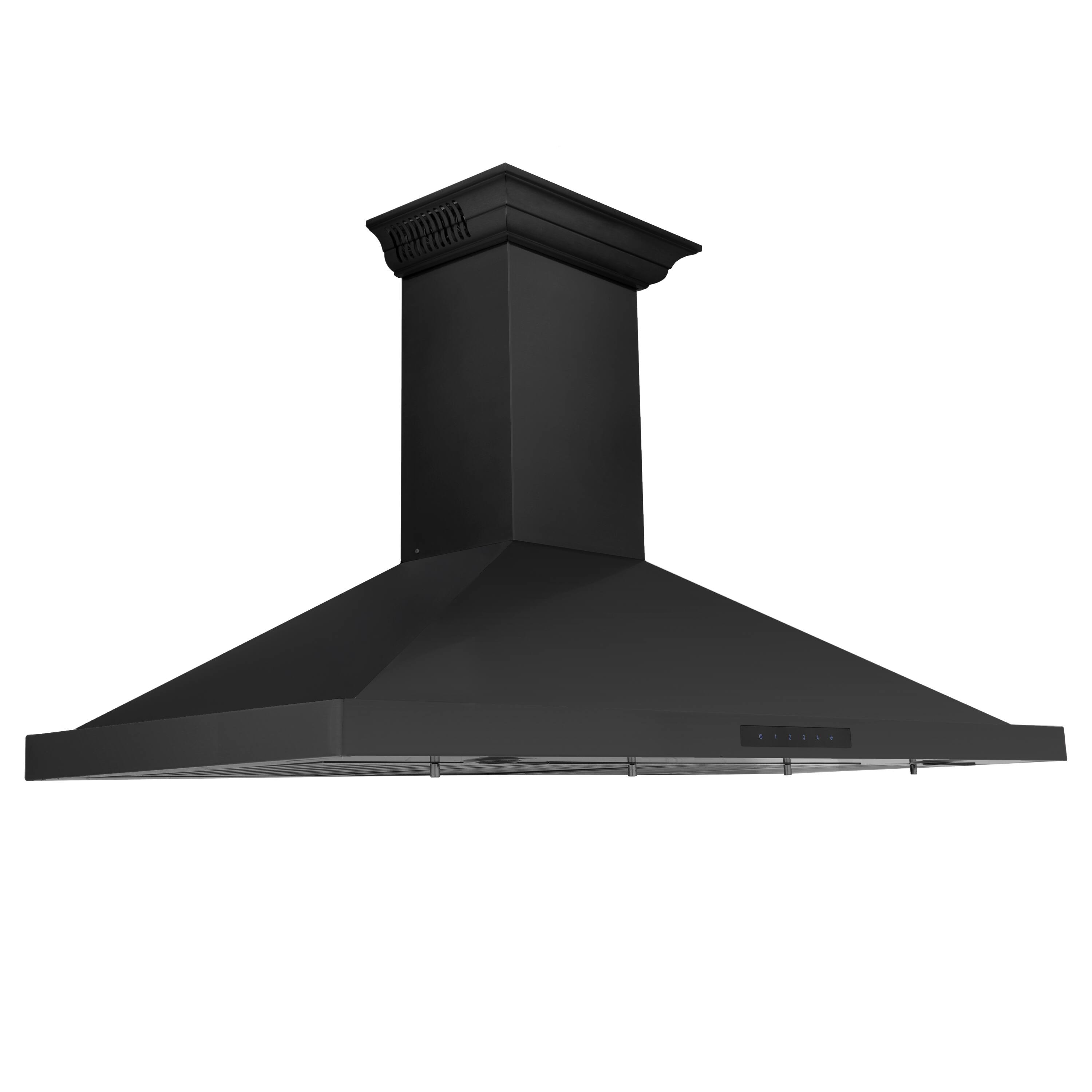 Back. ZLINE - 42 in. ZLINE CrownSound™Ducted Vent Wall Mount Range Hood in Black Stainless Steel with Built-in Bluetooth Speakers - Black Stainless Steel.