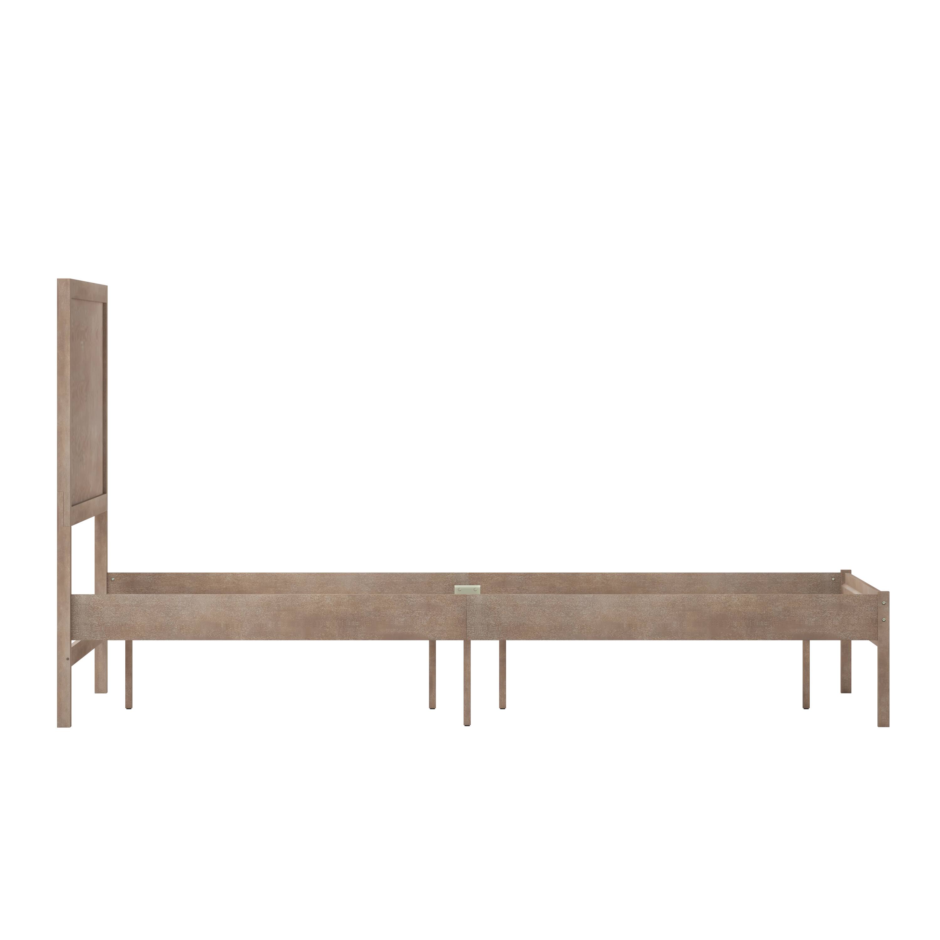 Alt View 8. Emma + Oliver - Ashton Classic Wooden Platform Bed with Headboard - Light Brown.