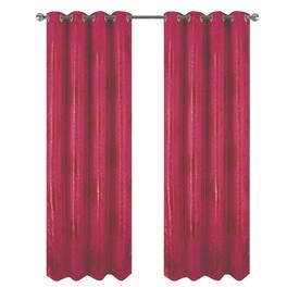 RT Designers Collection - RT Designer Collection Helena Halo Foil Blackout Luxurious Decorative Grommet Curtain Panel 54" x 90" - Red
