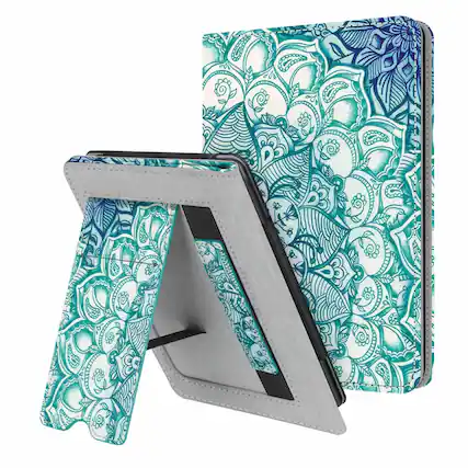 Front. Kitcheniva - Kindle Paperwhite 10th Generation 2018 Case With Hand Strap And Folding Stand Emerald - Emerald.