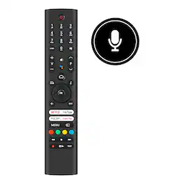 VINABTY - Voice Replaced Remote Control RC45190 Fits for Telefunken TV D50U550Y2CW D65V900M4CWH - Black