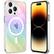 Front. Entronix - Entronix Magnetic Case for iPhone 16 Pro - Holo Rainbow Clear Design - Rainbow Clear.