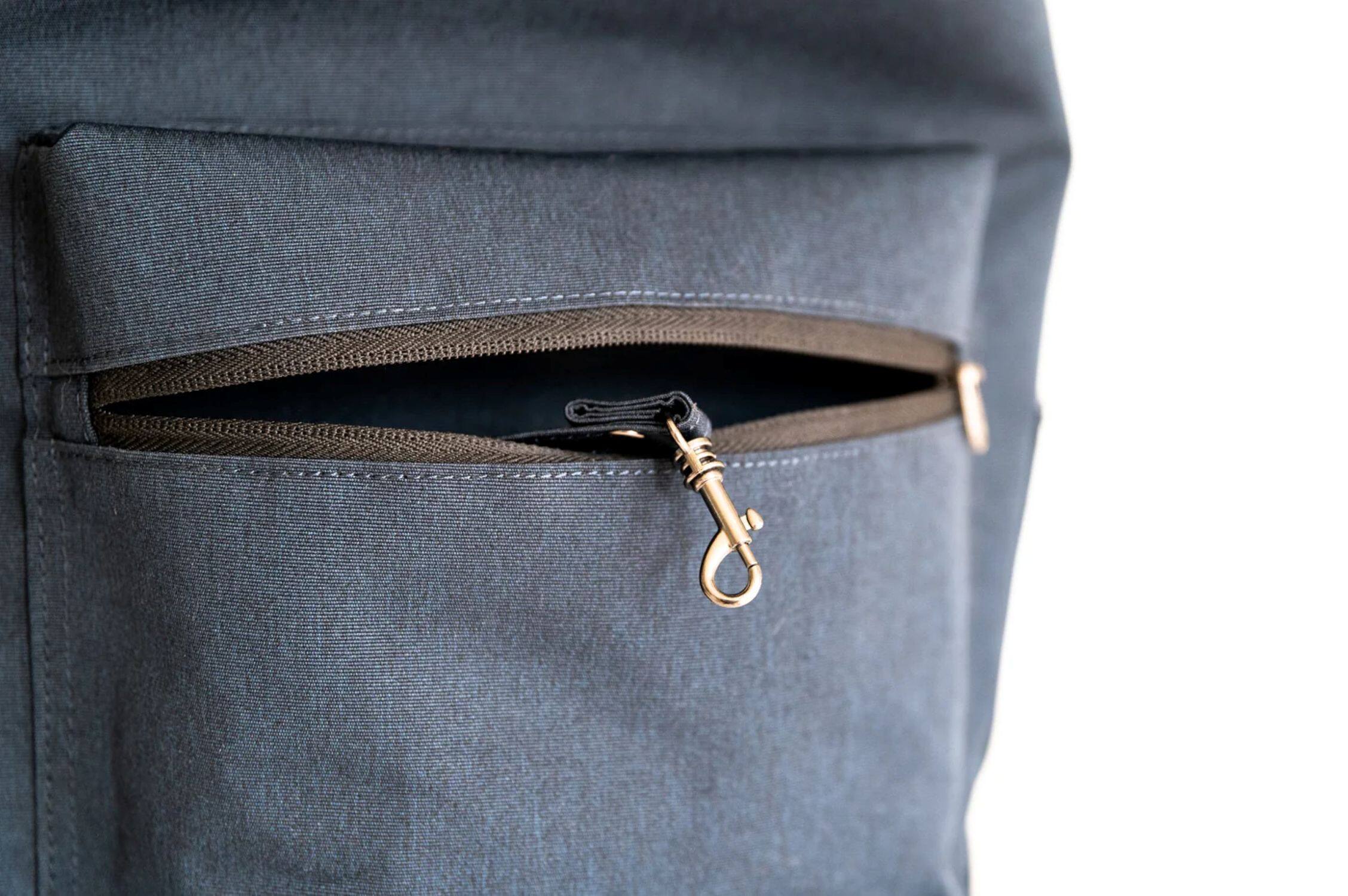 Alt View 2. PKG - Dawson Recycled Roll Top Backpack - Black.