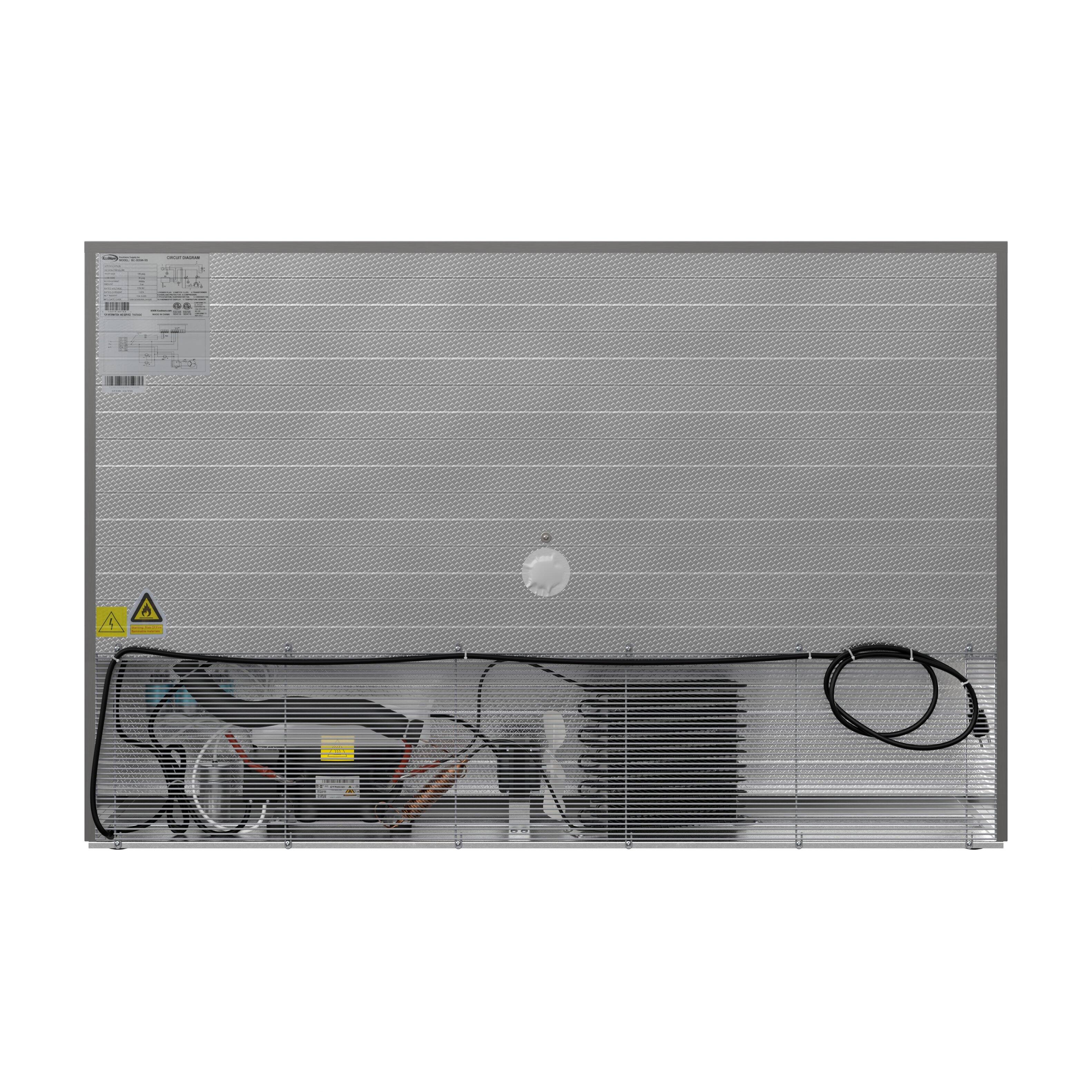 Alt View 5. Koolmore - 53 in. Three-Door Back Bar Refrigerator - 11 Cu Ft. BC-3DSW-SS - Stainless-Steel.