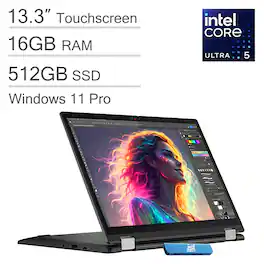 Lenovo - ThinkPad L13 Yoga Gen 5 2-in-1 Laptop - 13.3" FHD+ Touch AI PC - Intel Core Ultra5 - 16GB RAM - 512GB SSD - Win11Pro - Black