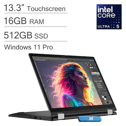 13.3" Touchscreen
16GB RAM
512GB SSD
Windows 11 Pro
Intel Core Ultra 5