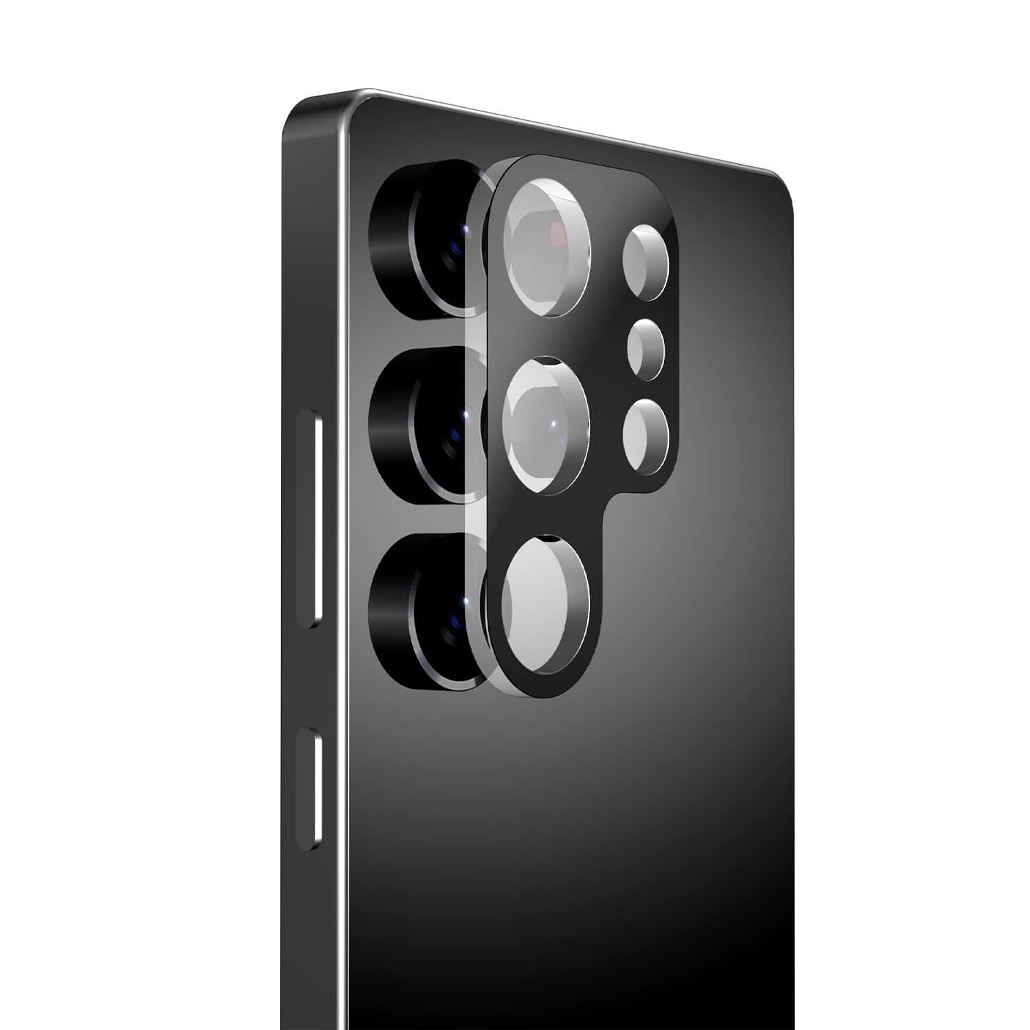 BASELINE - Tempered Glass Lens Protector for Samsung Galaxy S25 Ultra - Black - Clear