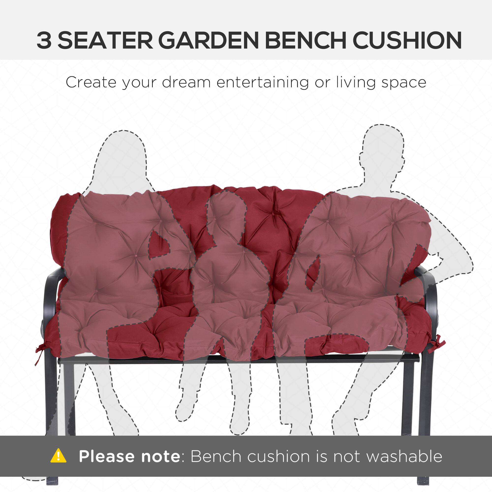 3 SEATER GARDEN BENCH CUSHION

Create your dream entertaining or living space

Please note: Bench cushion is not washable