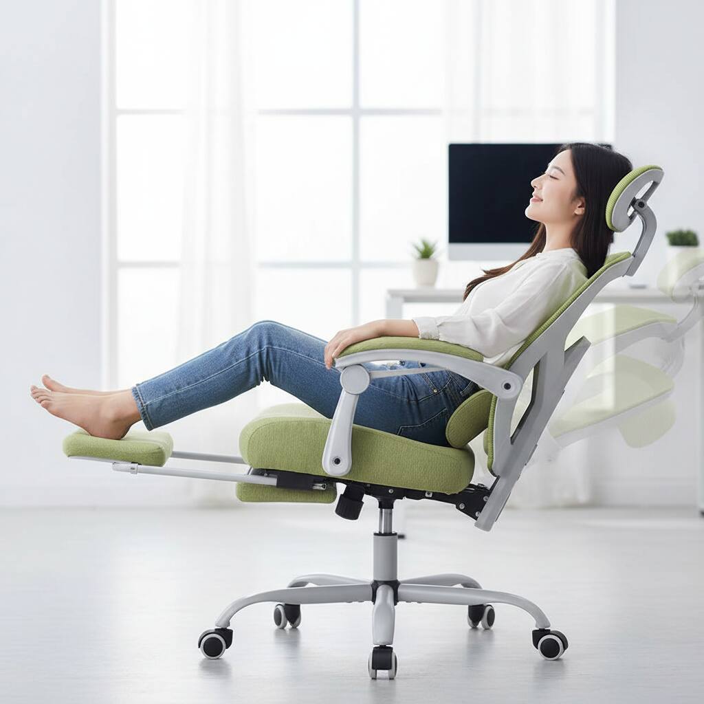 Alt View 6. AOITUN - Office Computer Desk Chair Ergonomic High Back Support - Green.