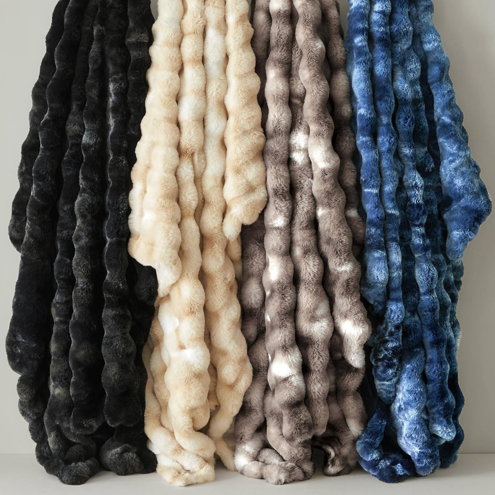 Alt View 5. ThinkLink Electronic - Faux Throw Blanket Couch Plush Bubble Soft Cozy Fluffy Rabbit Gift warm comfortable - Tie-dye Khaki Twin(60"x80").