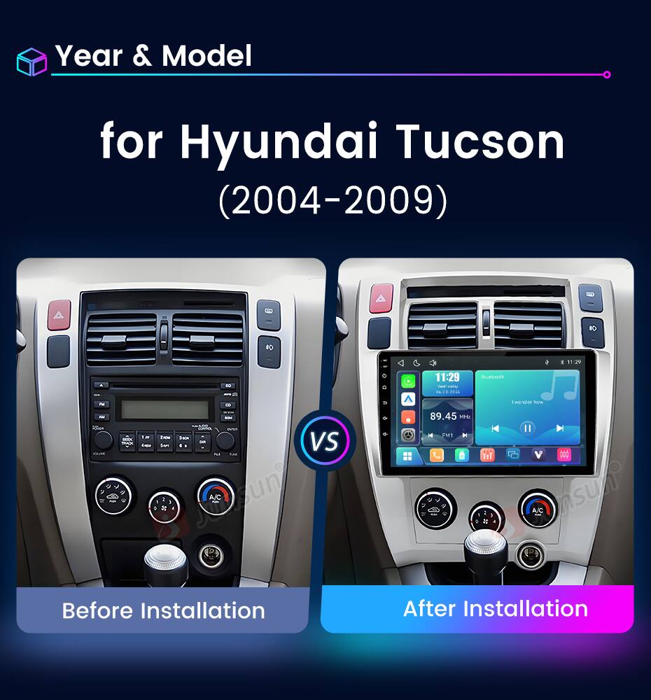 Year & Model for Hyundai Tucson (2004-2009)

Before Installation

After Installation