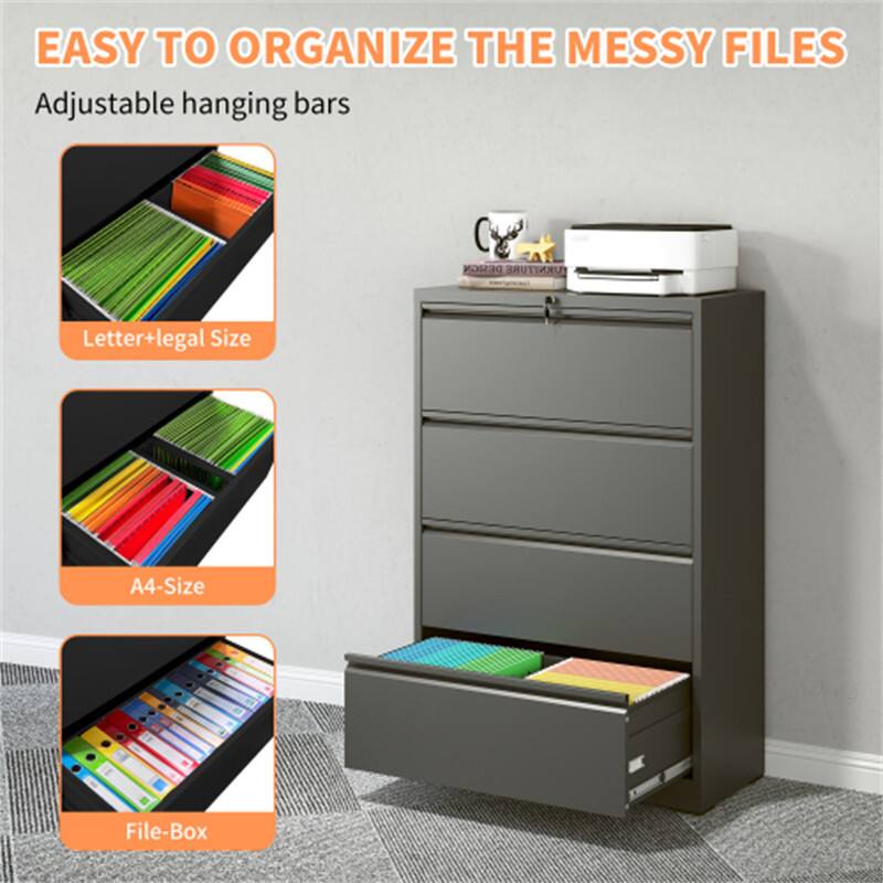 EASY TO ORGANIZE THE MESSY FILES

Adjustable hanging bars

Letter+legal Size

A4-Size

File-Box