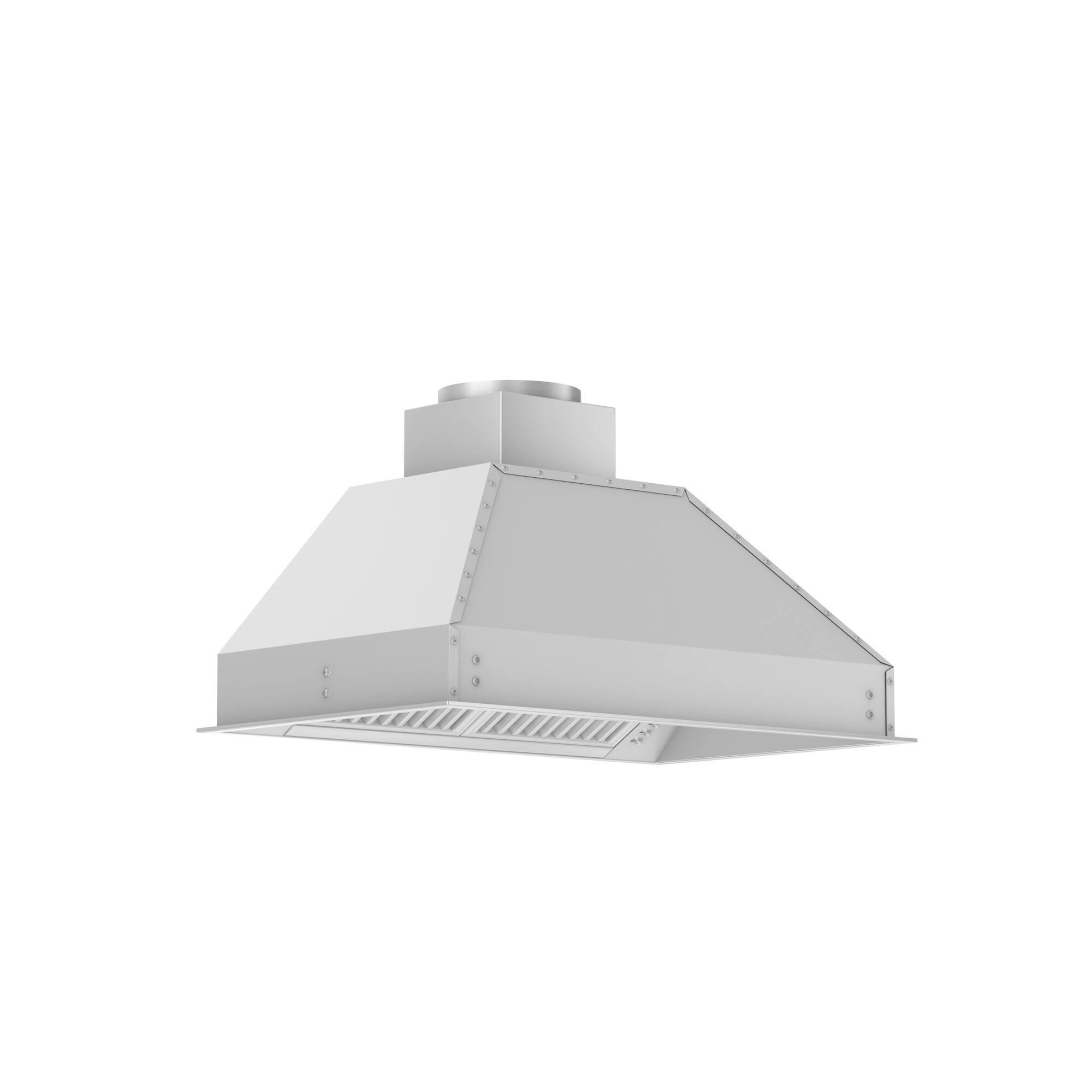 Left. ZLINE - ZLINE 40" Remote Blower Ducted Range Hood Insert in Stainless Steel (721-RD-40) - Stainless Steel.