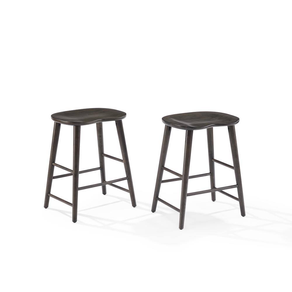 Left. Crosley Furniture - Maddox 2-Piece Counter Height Bar Stool Set - 2 Stools - Slate.