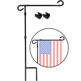 G128 - Garden Flag Stand Flagpole 36 x 15 in Wrought Iron - Assorted Colors