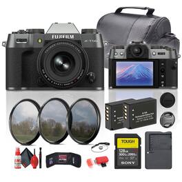 Fujifilm - X-T50 Mirrorless Camera with 16-50mm f/2.8-4.8 Lens (Charcoal) Bundle
